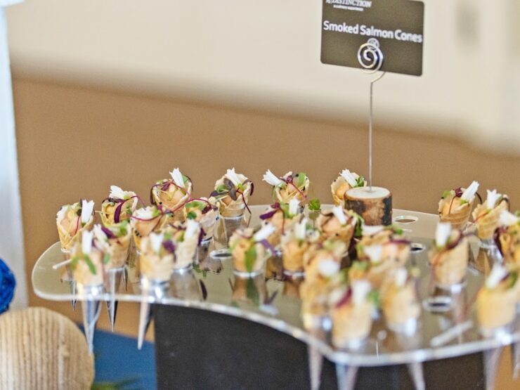 A close up of appetizers